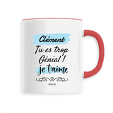 Mug - Clément, je t'aime - 6 Coloris - Cadeau Tendre - Cadeau Personnalisable - Cadeaux-Positifs.com -Unique-Blanc-