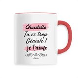 Mug - Christelle je t'aime - 6 Coloris - Cadeau Tendre - Cadeau Personnalisable - Cadeaux-Positifs.com -Unique-Blanc-