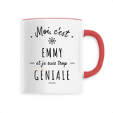 Mug - Emmy est trop Géniale - 6 Coloris - Cadeau Original - Cadeau Personnalisable - Cadeaux-Positifs.com -Unique-Rouge-