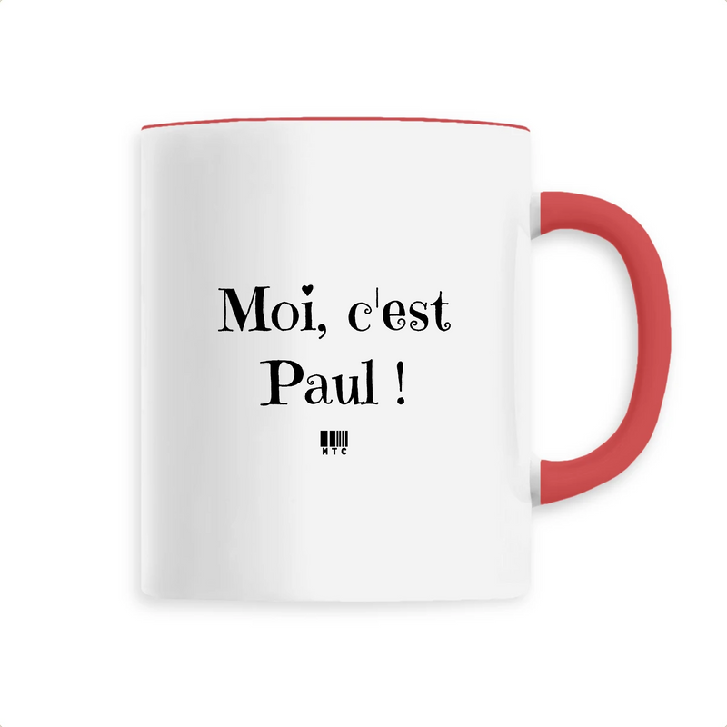 Cadeau anniversaire : Mug - Moi c'est Paul - 6 Coloris - Cadeau Original - Cadeau Personnalisable - Cadeaux-Positifs.com -Unique-Rouge-