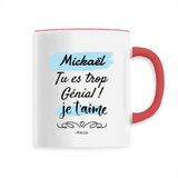 Mug - Mickaël je t'aime - 6 Coloris - Cadeau Tendre & Original - Cadeau Personnalisable - Cadeaux-Positifs.com -Unique-Blanc-
