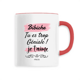 Mug - Bibiche je t'aime - 6 Coloris - Cadeau Tendre & Original - Cadeau Personnalisable - Cadeaux-Positifs.com -Unique-Rouge-