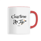 Mug - Charlène au Top - 6 Coloris - Cadeau Original - Cadeau Personnalisable - Cadeaux-Positifs.com -Unique-Blanc-