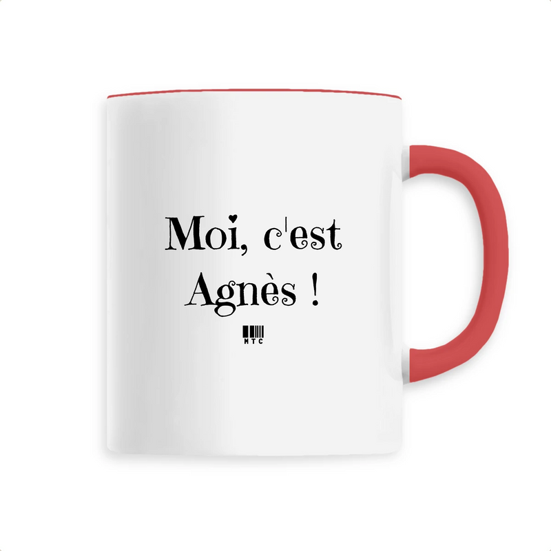 Cadeau anniversaire : Mug - Moi c'est Agnès - 6 Coloris - Cadeau Original - Cadeau Personnalisable - Cadeaux-Positifs.com -Unique-Rouge-