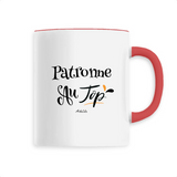 Mug - Patronne au Top - 6 Coloris - Cadeau Original - Cadeau Personnalisable - Cadeaux-Positifs.com -Unique-Blanc-
