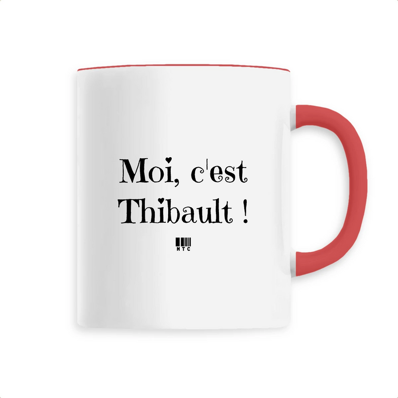 Cadeau anniversaire : Mug - Moi c'est Thibault - 6 Coloris - Cadeau Original - Cadeau Personnalisable - Cadeaux-Positifs.com -Unique-Rouge-