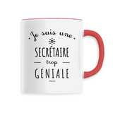 Mug - Une Secrétaire trop Géniale - 6 Coloris - Cadeau Original - Cadeau Personnalisable - Cadeaux-Positifs.com -Unique-Rouge-