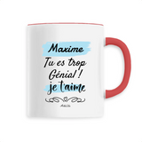 Mug - Maxime je t'aime - 6 Coloris - Cadeau Tendre & Original - Cadeau Personnalisable - Cadeaux-Positifs.com -Unique-Blanc-