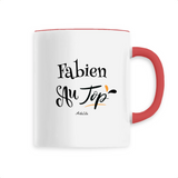 Mug - Fabien au Top - 6 Coloris - Cadeau Original - Cadeau Personnalisable - Cadeaux-Positifs.com -Unique-Blanc-