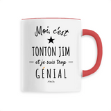 Mug - Tonton Jim est trop Génial - 6 Coloris - Cadeau Original - Cadeau Personnalisable - Cadeaux-Positifs.com -Unique-Rouge-