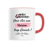 Mug - Merci Voisine - 6 Coloris - Cadeau Original - Cadeau Personnalisable - Cadeaux-Positifs.com -Unique-Rouge-