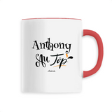 Mug - Anthony au Top - 6 Coloris - Cadeau Original - Cadeau Personnalisable - Cadeaux-Positifs.com -Unique-Blanc-