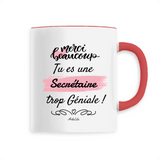 Mug - Merci tu es une Secrétaire trop Géniale - 6 Coloris - Cadeau Personnalisable - Cadeaux-Positifs.com -Unique-Blanc-