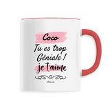 Mug - Coco je t'aime - 6 Coloris - Cadeau Tendre & Original - Cadeau Personnalisable - Cadeaux-Positifs.com -Unique-Blanc-