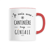 Mug - Une Cantinière trop Géniale - 6 Coloris - Cadeau Original - Cadeau Personnalisable - Cadeaux-Positifs.com -Unique-Blanc-