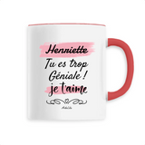 Mug - Henriette je t'aime - 6 Coloris - Cadeau Tendre & Original - Cadeau Personnalisable - Cadeaux-Positifs.com -Unique-Blanc-