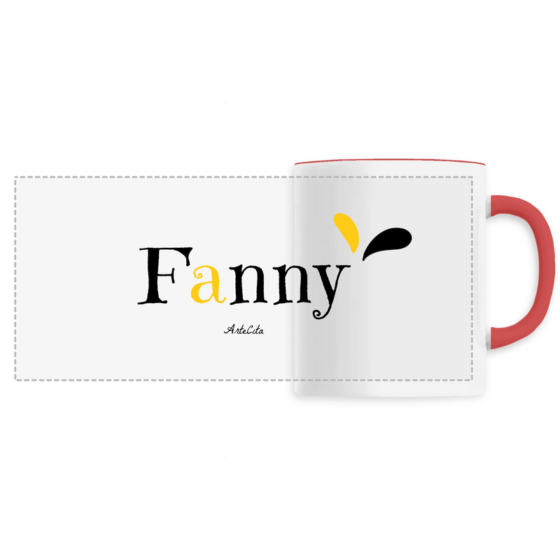 Cadeau anniversaire : Mug - Fanny - 6 Coloris - Cadeau Original - Cadeau Personnalisable - Cadeaux-Positifs.com -Unique-Rouge-