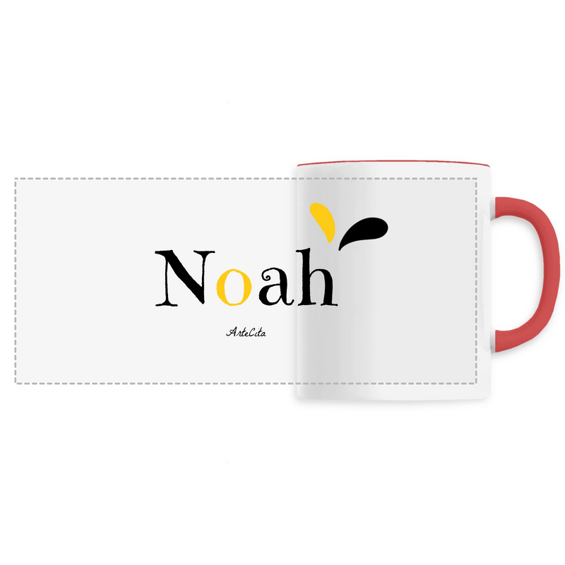 Cadeau anniversaire : Mug - Noah - 6 Coloris - Cadeau Original - Cadeau Personnalisable - Cadeaux-Positifs.com -Unique-Rouge-
