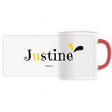 Mug - Justine - 6 Coloris - Cadeau Original - Cadeau Personnalisable - Cadeaux-Positifs.com -Unique-Blanc-