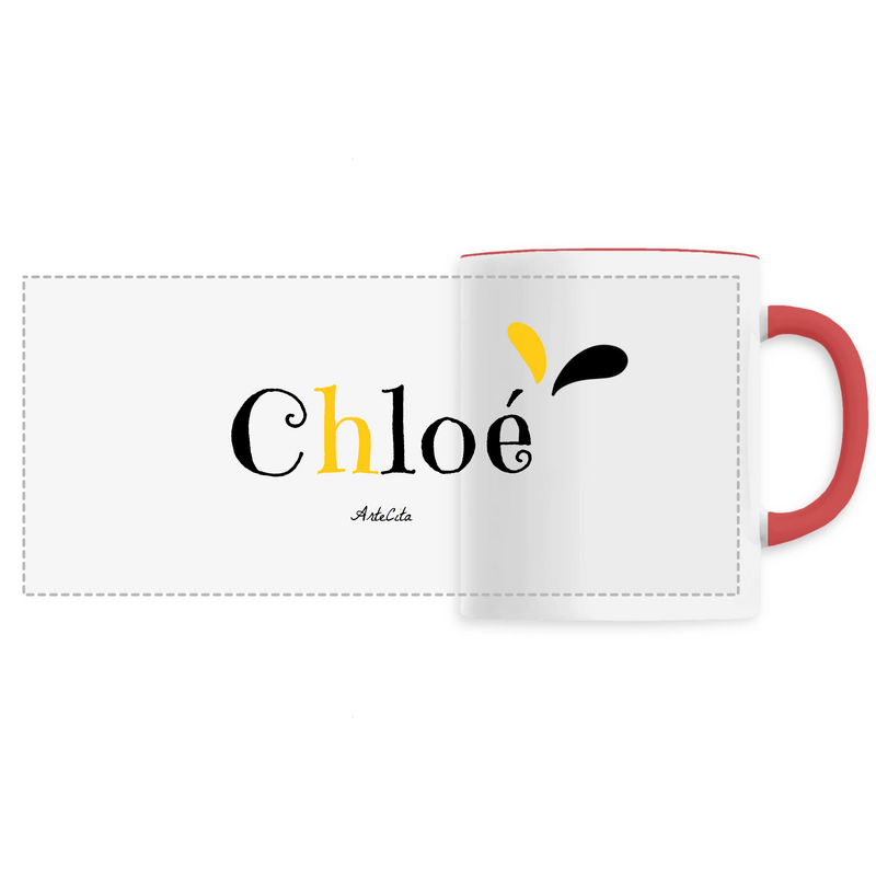 Cadeau anniversaire : Mug - Chloé - 6 Coloris - Cadeau Original - Cadeau Personnalisable - Cadeaux-Positifs.com -Unique-Rouge-