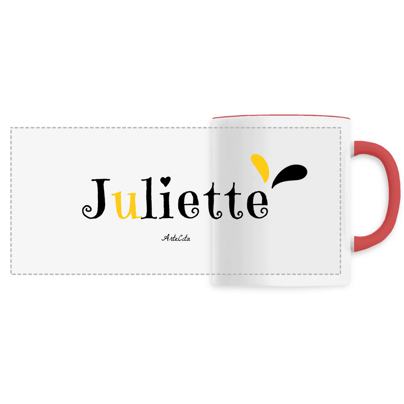 Cadeau anniversaire : Mug - Juliette - 6 Coloris - Cadeau Original - Cadeau Personnalisable - Cadeaux-Positifs.com -Unique-Rouge-