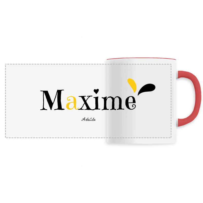 Cadeau anniversaire : Mug - Maxime - 6 Coloris - Cadeau Original - Cadeau Personnalisable - Cadeaux-Positifs.com -Unique-Rouge-