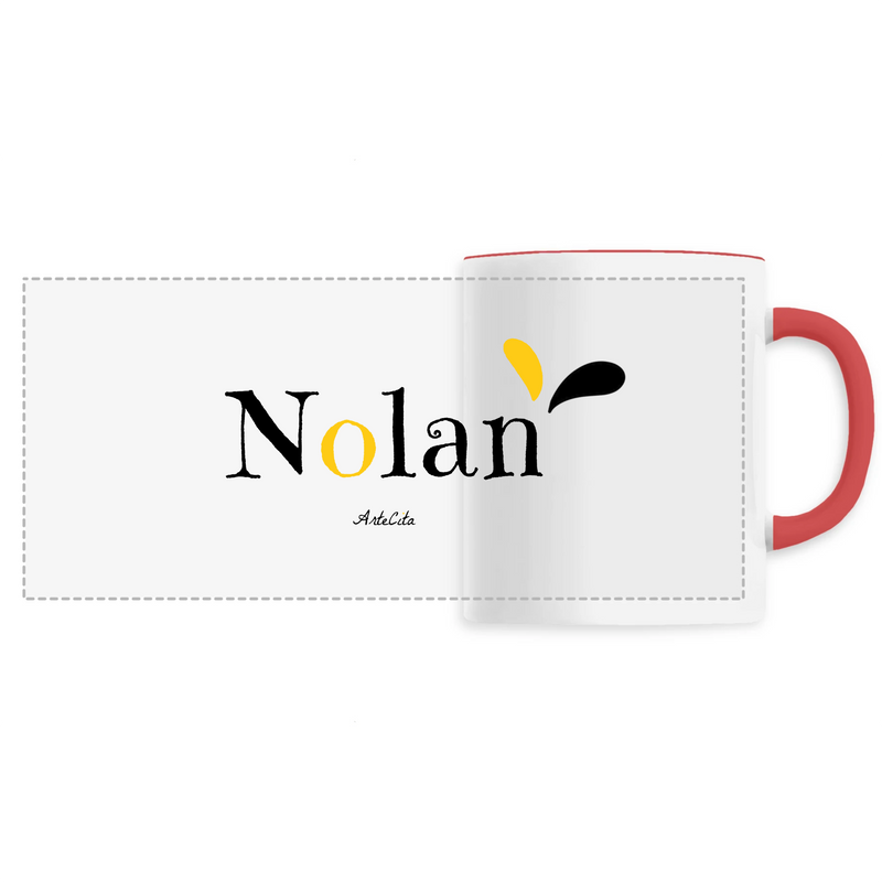 Cadeau anniversaire : Mug - Nolan - 6 Coloris - Cadeau Original - Cadeau Personnalisable - Cadeaux-Positifs.com -Unique-Rouge-
