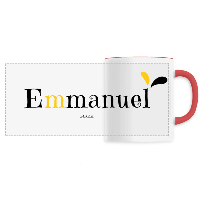 Cadeau anniversaire : Mug - Emmanuel - 6 Coloris - Cadeau Original - Cadeau Personnalisable - Cadeaux-Positifs.com -Unique-Rouge-