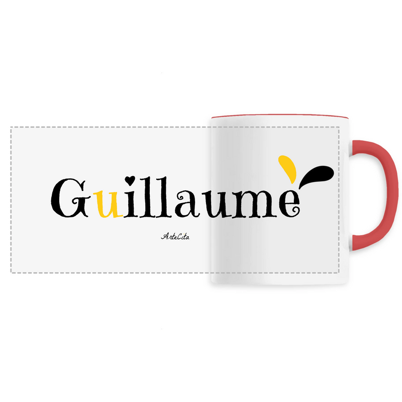 Cadeau anniversaire : Mug - Guillaume - 6 Coloris - Cadeau Original - Cadeau Personnalisable - Cadeaux-Positifs.com -Unique-Rouge-