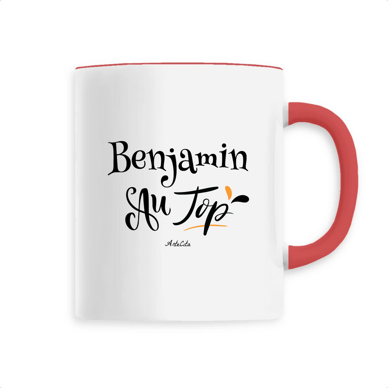 Cadeau anniversaire : Mug - Benjamin au Top - 6 Coloris - Cadeau Original - Cadeau Personnalisable - Cadeaux-Positifs.com -Unique-Rouge-