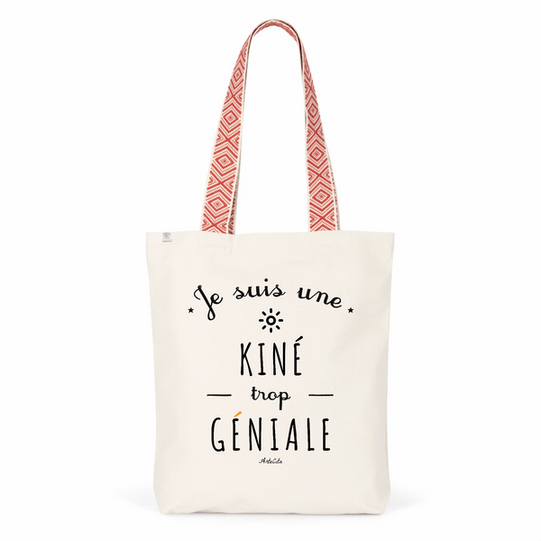 Tote Bag Premium - Kiné trop Géniale - 2 Coloris - Cadeau Durable - Cadeau Personnalisable - Cadeaux-Positifs.com -Unique-Rouge-