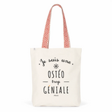 Tote Bag Premium - Ostéo trop Géniale - 2 Coloris - Cadeau Durable - Cadeau Personnalisable - Cadeaux-Positifs.com -Unique-Bleu-