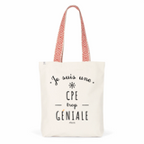 Tote Bag Premium - CPE trop Géniale - 2 Coloris - Cadeau Durable - Cadeau Personnalisable - Cadeaux-Positifs.com -Unique-Bleu-