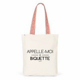 Tote Bag Premium - Appelle-moi Biquette - 2 Coloris - Cadeau Durable - Cadeau Personnalisable - Cadeaux-Positifs.com -Unique-Bleu-