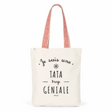 Tote Bag Premium - Tata trop Géniale - 2 Coloris - Cadeau Durable - Cadeau Personnalisable - Cadeaux-Positifs.com -Unique-Bleu-