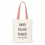 Tote Bag Premium - Libérée Délivrée Retraitée - 2 Coloris - Durable - Cadeau Personnalisable - Cadeaux-Positifs.com -Unique-Bleu-