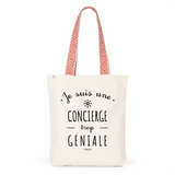 Tote Bag Premium - Concierge trop Géniale - 2 Coloris - Cadeau Durable - Cadeau Personnalisable - Cadeaux-Positifs.com -Unique-Bleu-