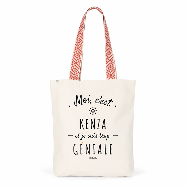 Tote Bag Premium - Kenza est trop Géniale - 2 Coloris - Cadeau Durable - Cadeau Personnalisable - Cadeaux-Positifs.com -Unique-Rouge-
