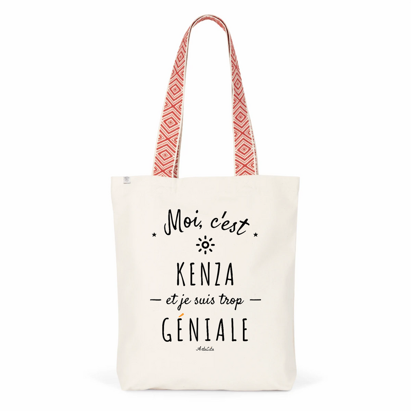 Cadeau anniversaire : Tote Bag Premium - Kenza est trop Géniale - 2 Coloris - Cadeau Durable - Cadeau Personnalisable - Cadeaux-Positifs.com -Unique-Rouge-