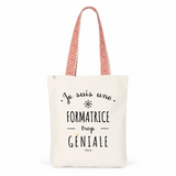 Tote Bag Premium - Formatrice trop Géniale - 2 Coloris - Cadeau Durable - Cadeau Personnalisable - Cadeaux-Positifs.com -Unique-Bleu-
