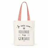 Tote Bag Premium - Filleule trop Géniale - 2 Coloris - Cadeau Durable - Cadeau Personnalisable - Cadeaux-Positifs.com -Unique-Rouge-