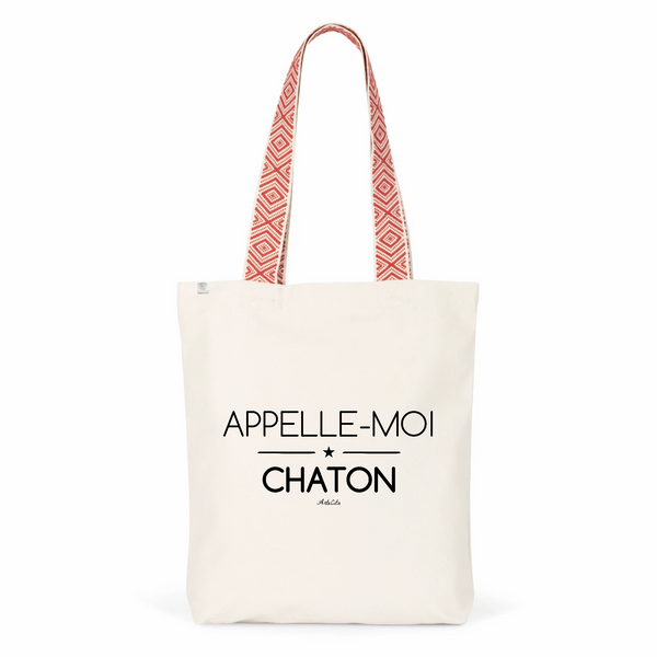 Tote Bag Premium - Appelle-moi Chaton (Texte) - 2 Coloris - Cadeau Durable - Cadeau Personnalisable - Cadeaux-Positifs.com -Unique-Rouge-