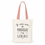 Tote Bag Premium - Podologue trop Géniale - 2 Coloris - Cadeau Durable - Cadeau Personnalisable - Cadeaux-Positifs.com -Unique-Rouge-
