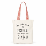 Tote Bag Premium - Podologue trop Géniale - 2 Coloris - Cadeau Durable - Cadeau Personnalisable - Cadeaux-Positifs.com -Unique-Bleu-