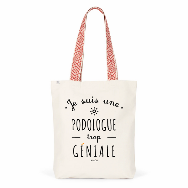 Tote Bag Premium - Podologue trop Géniale - 2 Coloris - Cadeau Durable - Cadeau Personnalisable - Cadeaux-Positifs.com -Unique-Rouge-
