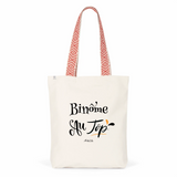Tote Bag Premium - Binôme au Top - 2 Coloris - Cadeau Durable - Cadeau Personnalisable - Cadeaux-Positifs.com -Unique-Bleu-