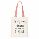 Tote Bag Premium - Vétérinaire trop Géniale - 2 Coloris - Cadeau Durable - Cadeau Personnalisable - Cadeaux-Positifs.com -Unique-Bleu-