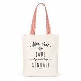 Tote Bag Premium - Jade est trop Géniale - 2 Coloris - Cadeau Durable - Cadeau Personnalisable - Cadeaux-Positifs.com -Unique-Bleu-