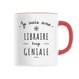 Mug - Une Libraire trop Géniale - 6 Coloris - Cadeau Original - Cadeau Personnalisable - Cadeaux-Positifs.com -Unique-Blanc-