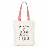 Tote Bag Premium - Océane est trop Géniale - 2 Coloris - Cadeau Durable - Cadeau Personnalisable - Cadeaux-Positifs.com -Unique-Bleu-